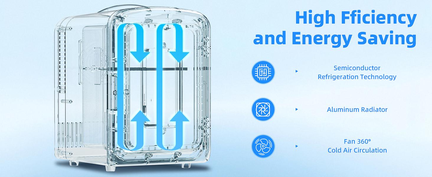 Electactic Mini Compact Refrigerator with Gaming Light, 4L Capacity/6 Cans Portable Mini Fridge, for Bedroom,Car,Office and Dorm, Small Cooler for Cosmetics, Beverage and Food, White