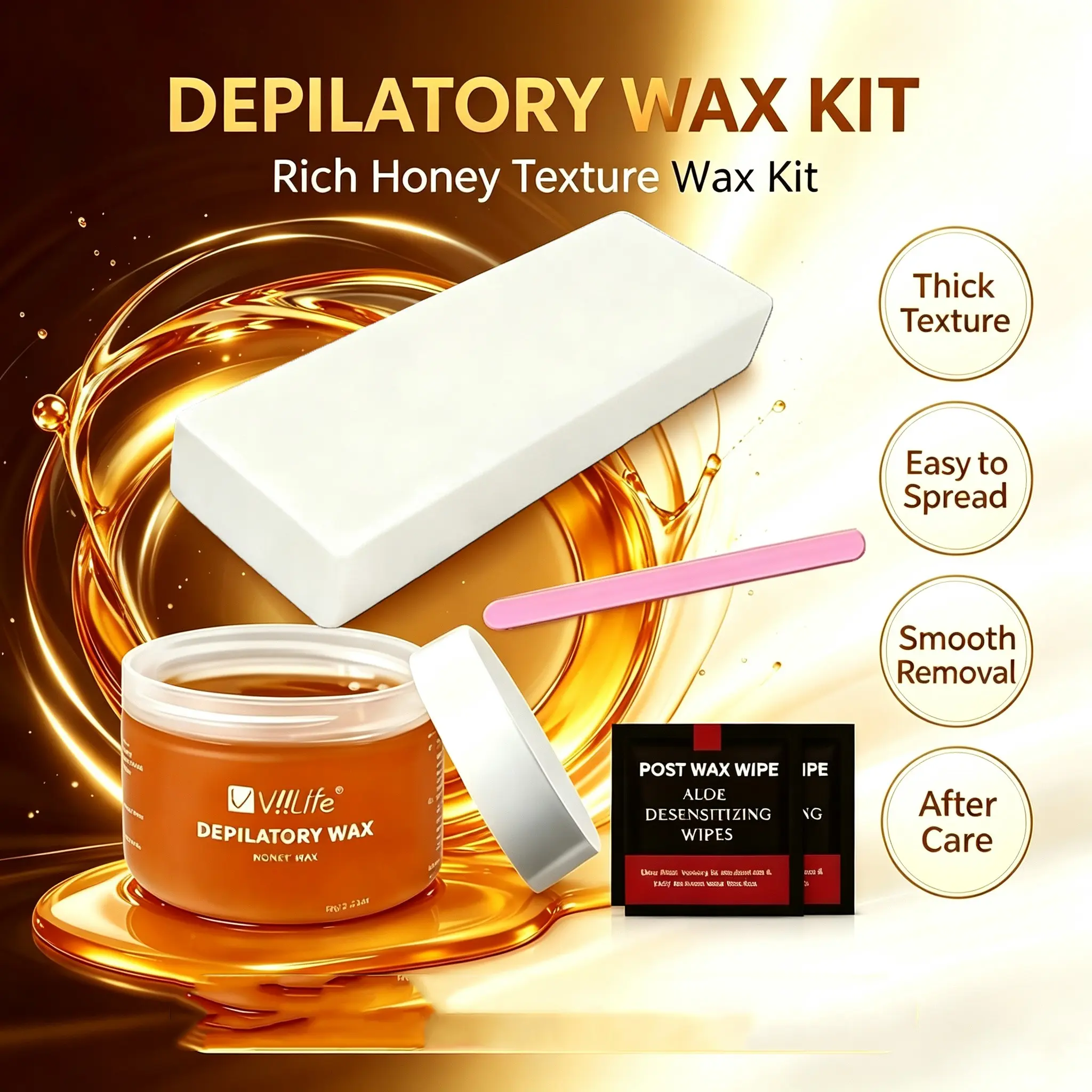 60g Eyebrow Wax Kit, Travel & Home Sugar Wax Set for Women, Facial Hair Removal Soft Wax, Wax for Face, Microwave Heating, Strong Adhesive, Safe Formula, Gentle, Body Care, Waxing Kit, Facial Hair Remover, Waxing Supplies