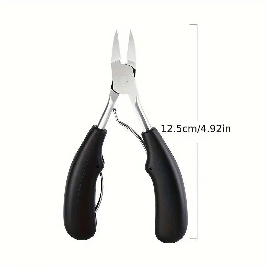 1 professional toenail clipper, suitable for thick nails and internal nails, stainless steel nail care tool with ergonomic handle, ideal for home and salon nail and pedicures