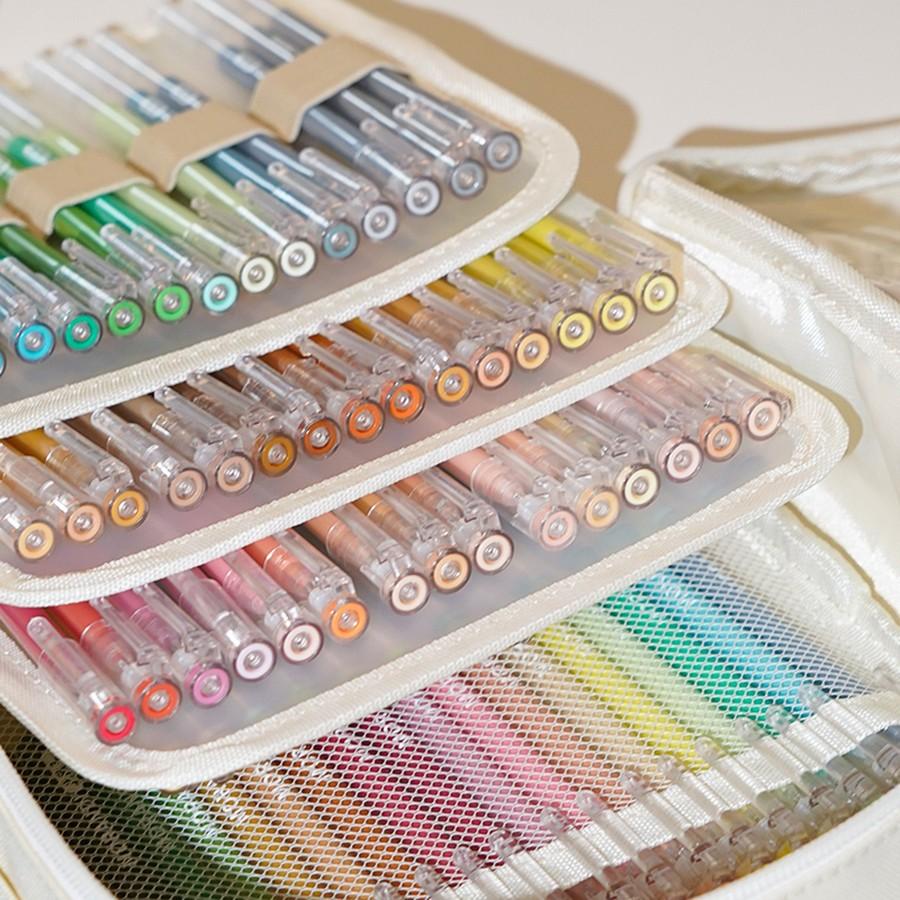 Large Capacity Multi-Layer Pencil Case, Transparent Visible Layer Storage, Multiple Colors Available, Durable and Wear-Resistant