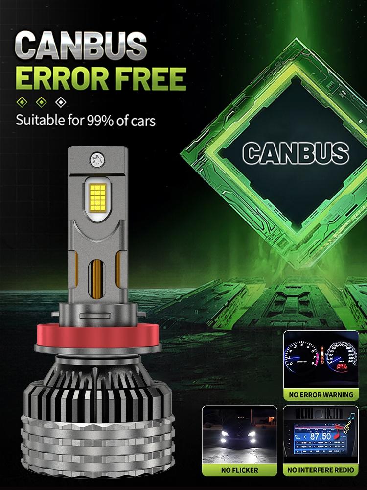 2pcs H4 H7 H11 LED Canbus H1 H3 H8 9005 9006 HB3 HB4 9012 HIR2 9007 HB5 H13 9008 Led Headlight Turbo Auto FogLamp 6000K 12V