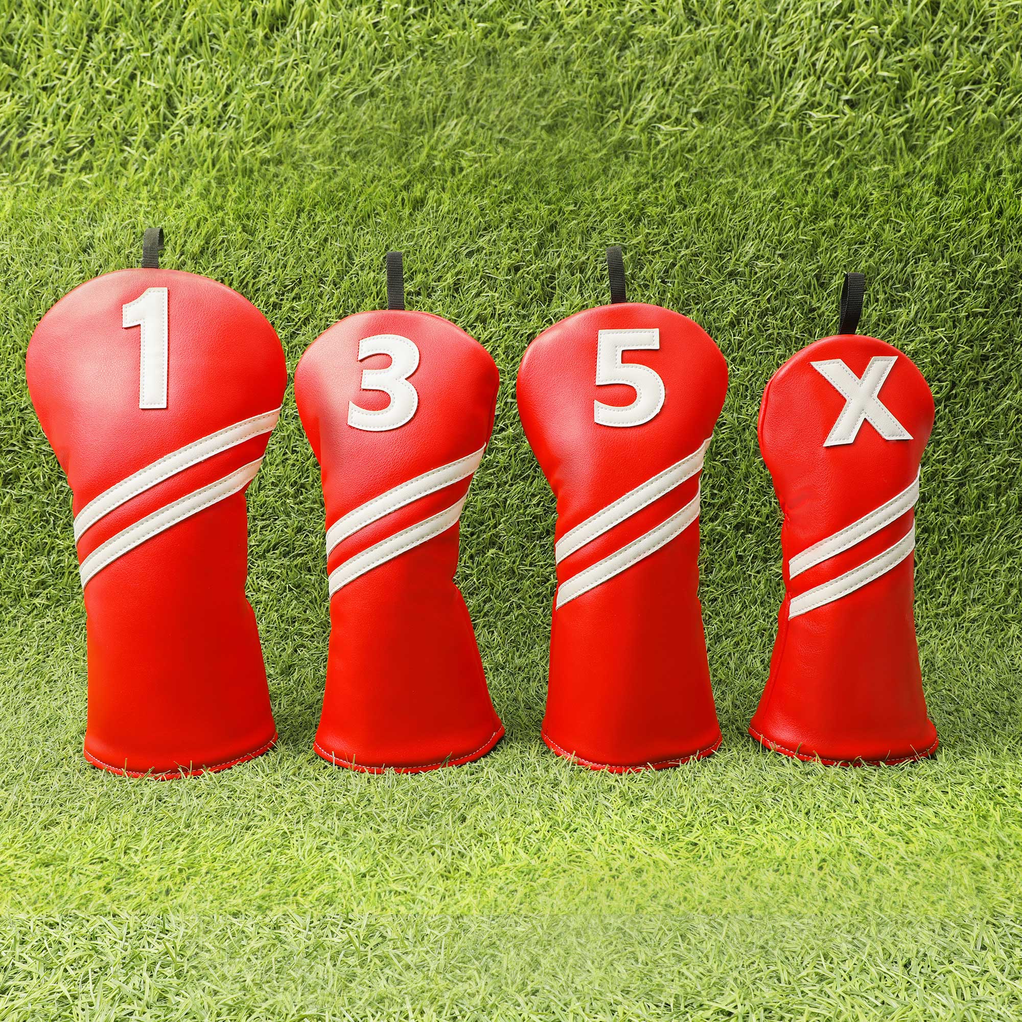 1 golf club cover,Simple classic striped design,suitable for drivers, fairway and hybrids,available in 5 colors