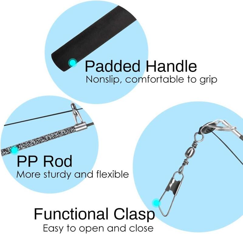 Pawaboo Cat Feather Toys, 4 Pack Interactive Cat feather Teaser Wand Toys, Retractable Fishing Pole Wand Catcher Exerciser with Refill Fish, Dragonfly Worm with Bells, Fun Cat Kitten Kitty Playing Toy