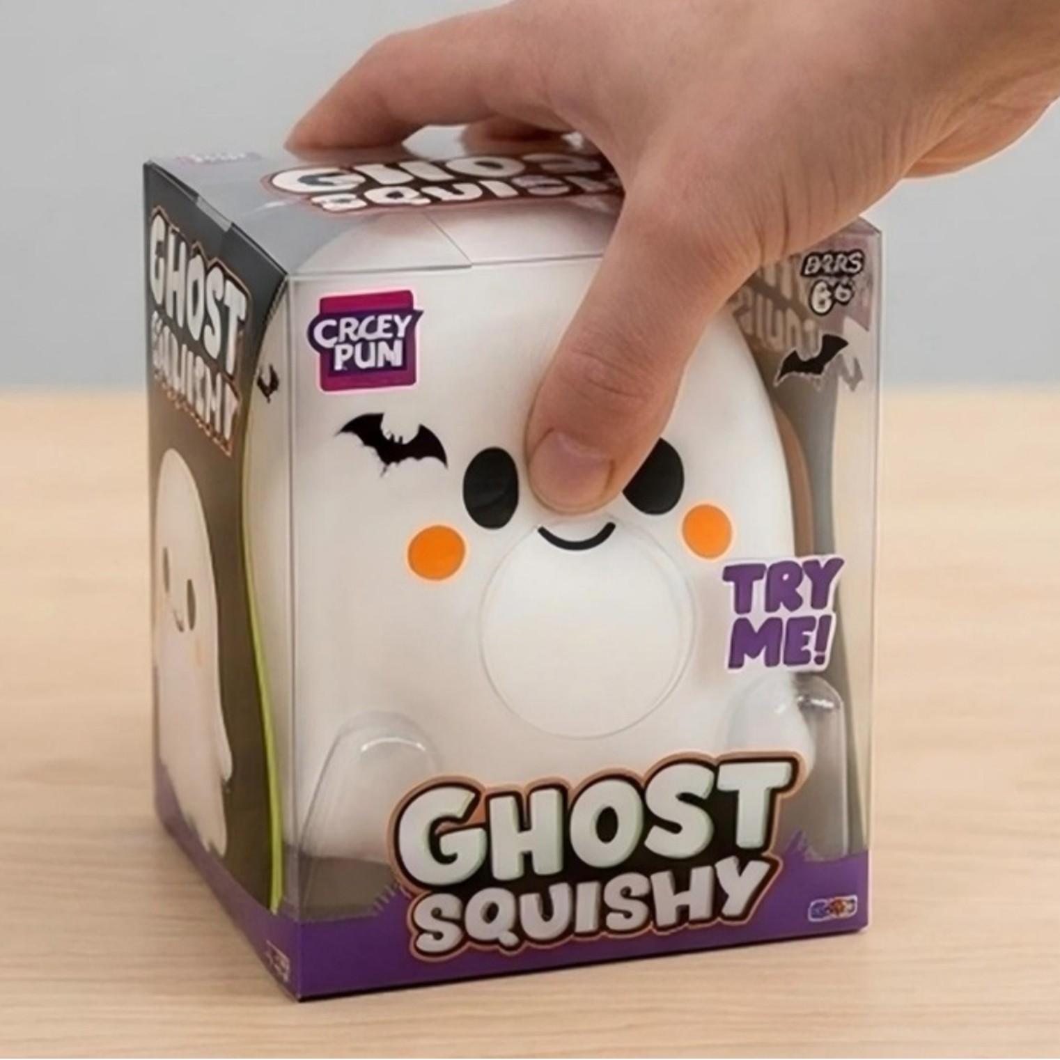Halloween Ghost Stress Relief Toy, Slow Rebound Funny Mallow Candy, Perfect for Halloween Decor, Fans, Squeezing, Soft and Plush, Slow Rebound Squishies