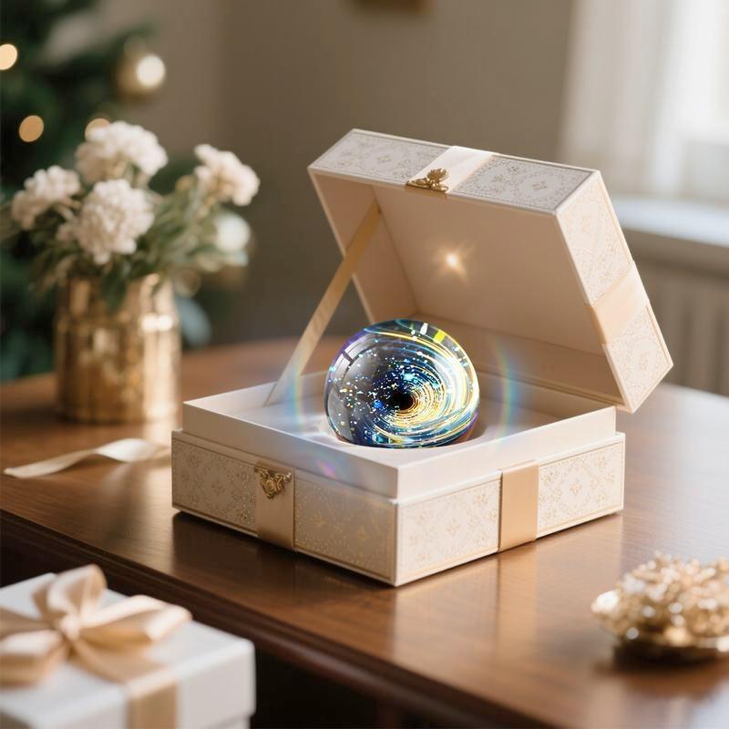 2.7inch crystal ball, video play electronic ball, round 3D ball playing videos and pictures round display for anniversary、birthday gifts, advertising display balls, electronic photo albums