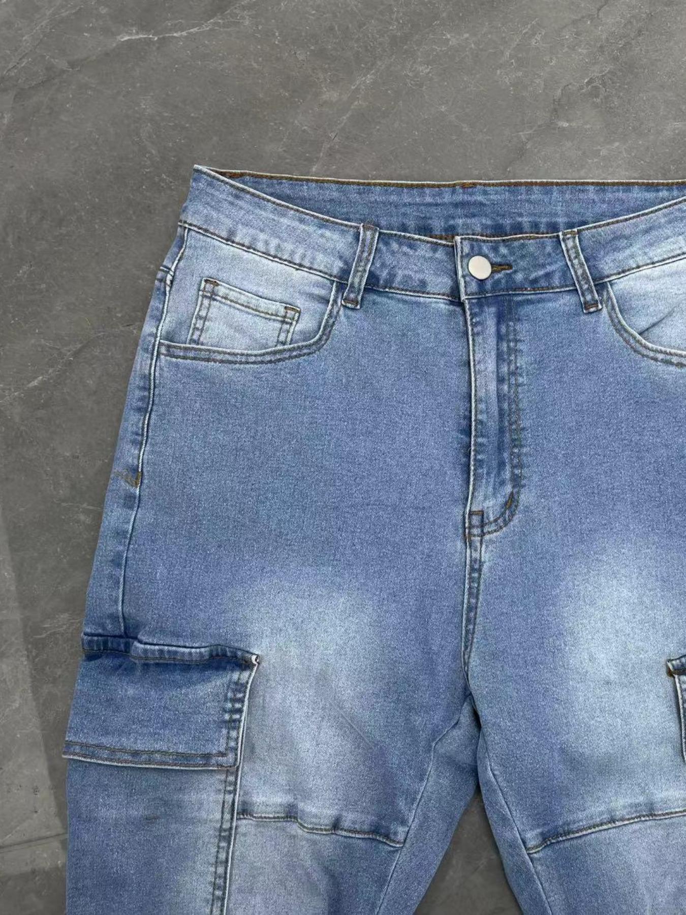 【Plus Size】 Women's Jeans, Casual Comfy Denim Pants for Daily Wear, Women's Bottoms for All Seasons, Stacked Jean