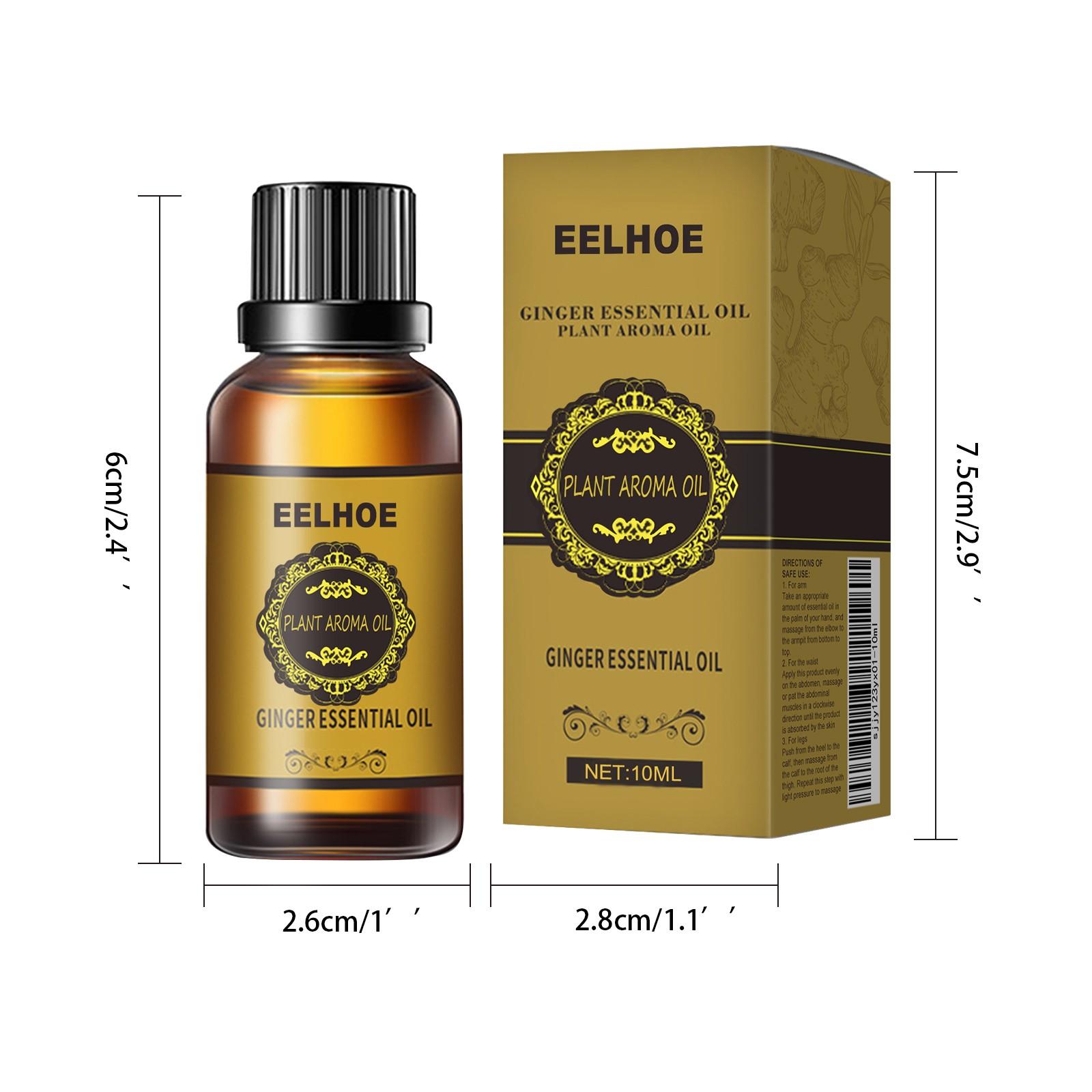 Ginger Essential Oil Set of 2, Firming Skin, Enhance Body Shape, Gentle Hydrating, Nourishing Daily Body Massage Oil