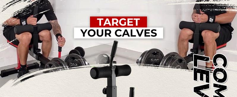 Calf Raise Machine, Adjustable Seated Calf Machine, Calf Workout Machine with Band Pegs, Calf Exercise Leg Training Machine Home Gym