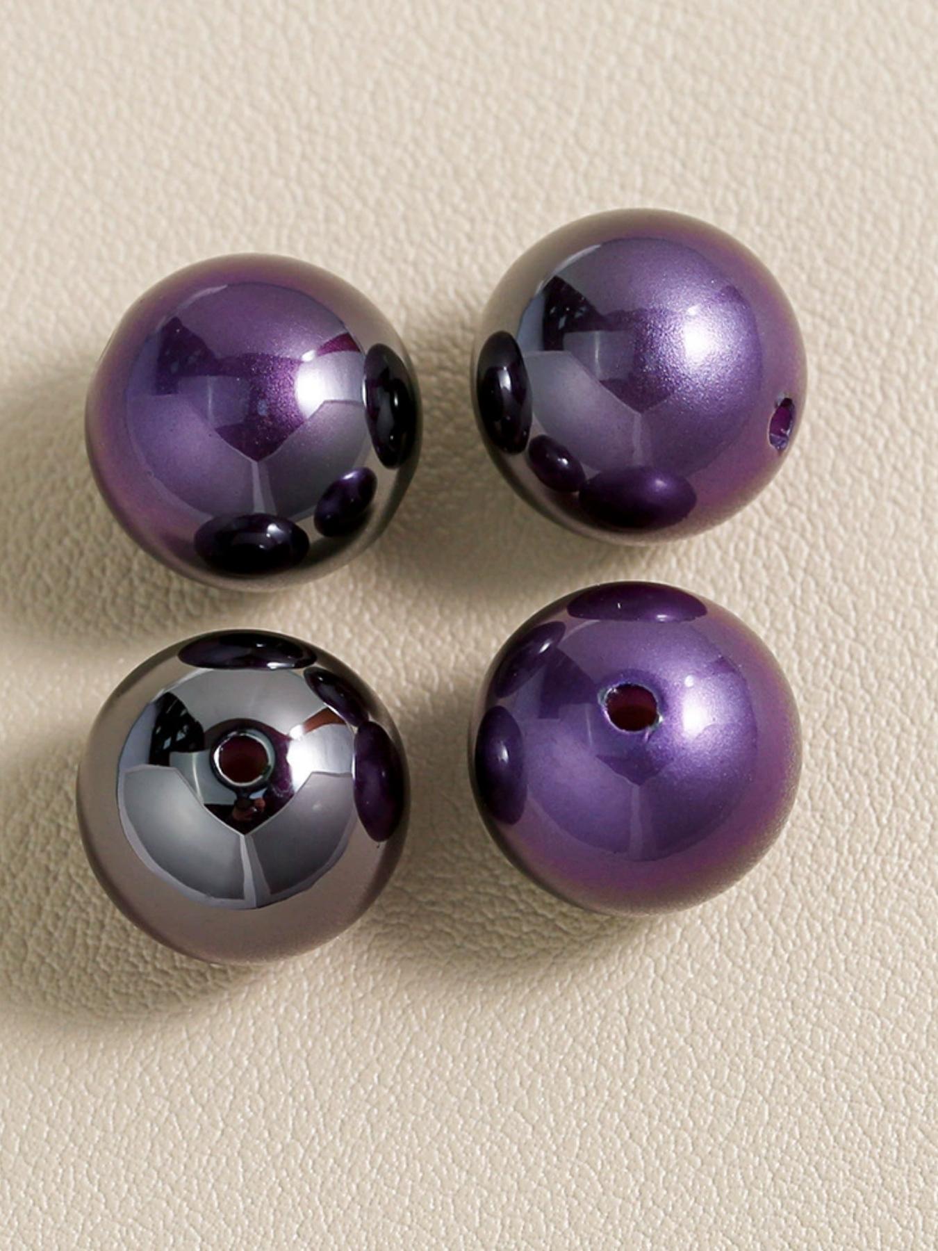 200/30pcs Bead Set for Handmade Jewelry, Mabe Two-Tone Plated Beads, Ombre Solid Color Round Beads, DIY Bracelet Phone Chain Accessories