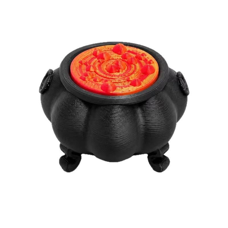 Satisfying Click Witch Cauldron Fidget Toy 3 Pack Fidget Set Halloween Desktop Decor 3D Printed Stress Relief Ornament