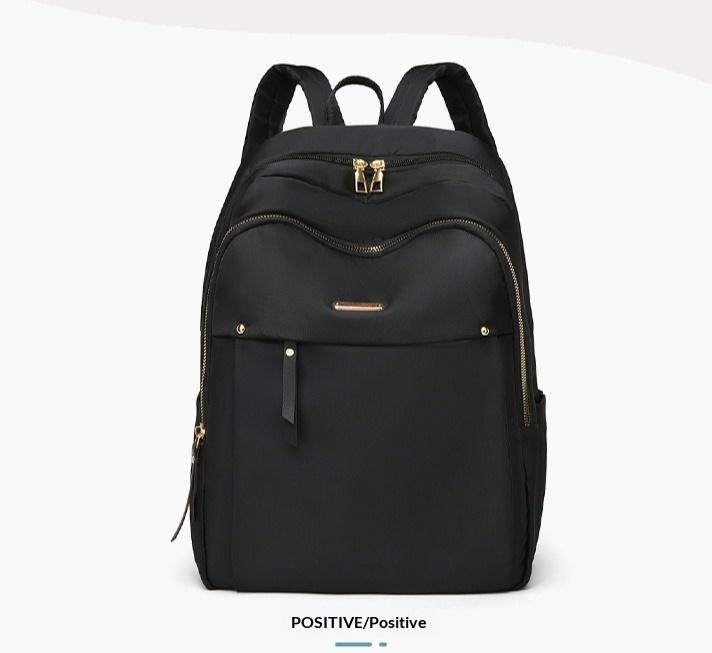 Unisex Plain Large Capacity Backpack for Women, Water-Resistant Oxford Cloth School Backpack, Multi-Pockets, Adjustable Padded Straps, Lightweight Durable All-Match Daypack for Travel & Outdoor Activities