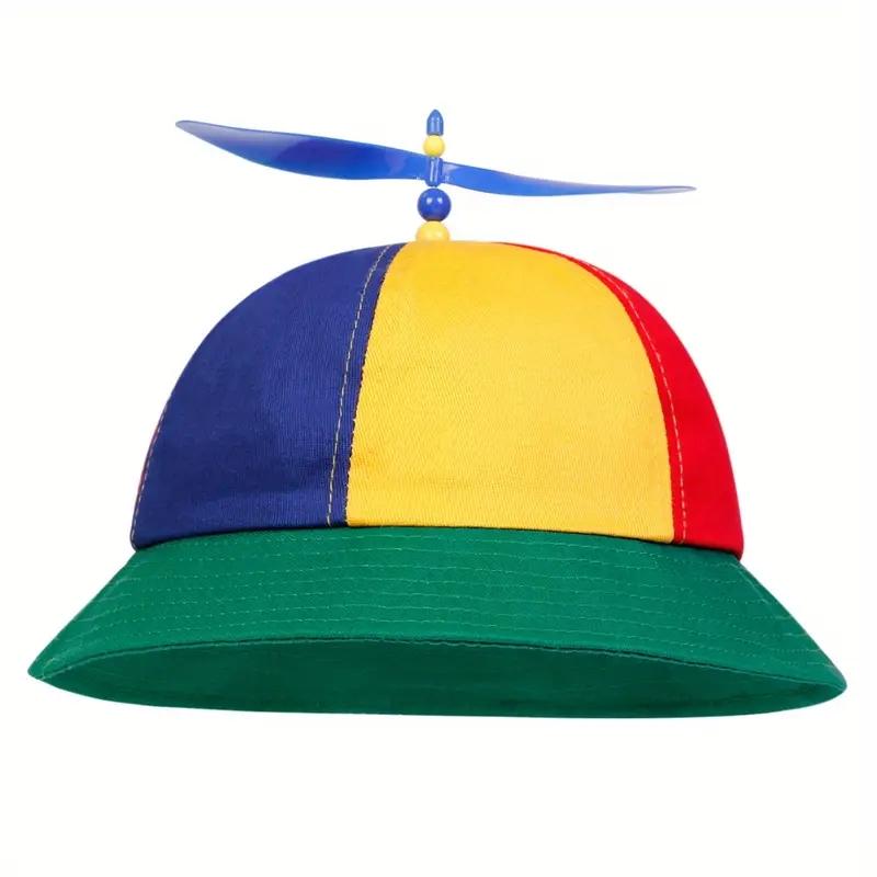 Women's Colorful Spiral Propeller Cartoon Bucket Hat, Lightweight Breathable Polyester Fisherman Cap, Ideal for Spring Fall Travel Beach Party