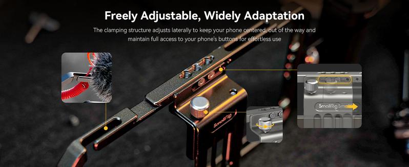 SmallRig Universal Phone Cage, Smartphone Video Rig Kit with Handles, Handheld Filmmaking Vlogging Case Stabilizer for Videomaker, for iPhone for Samsung for Pixel and Other Android Phones for iphone 17 Pro/MAX Selfie Cellphone