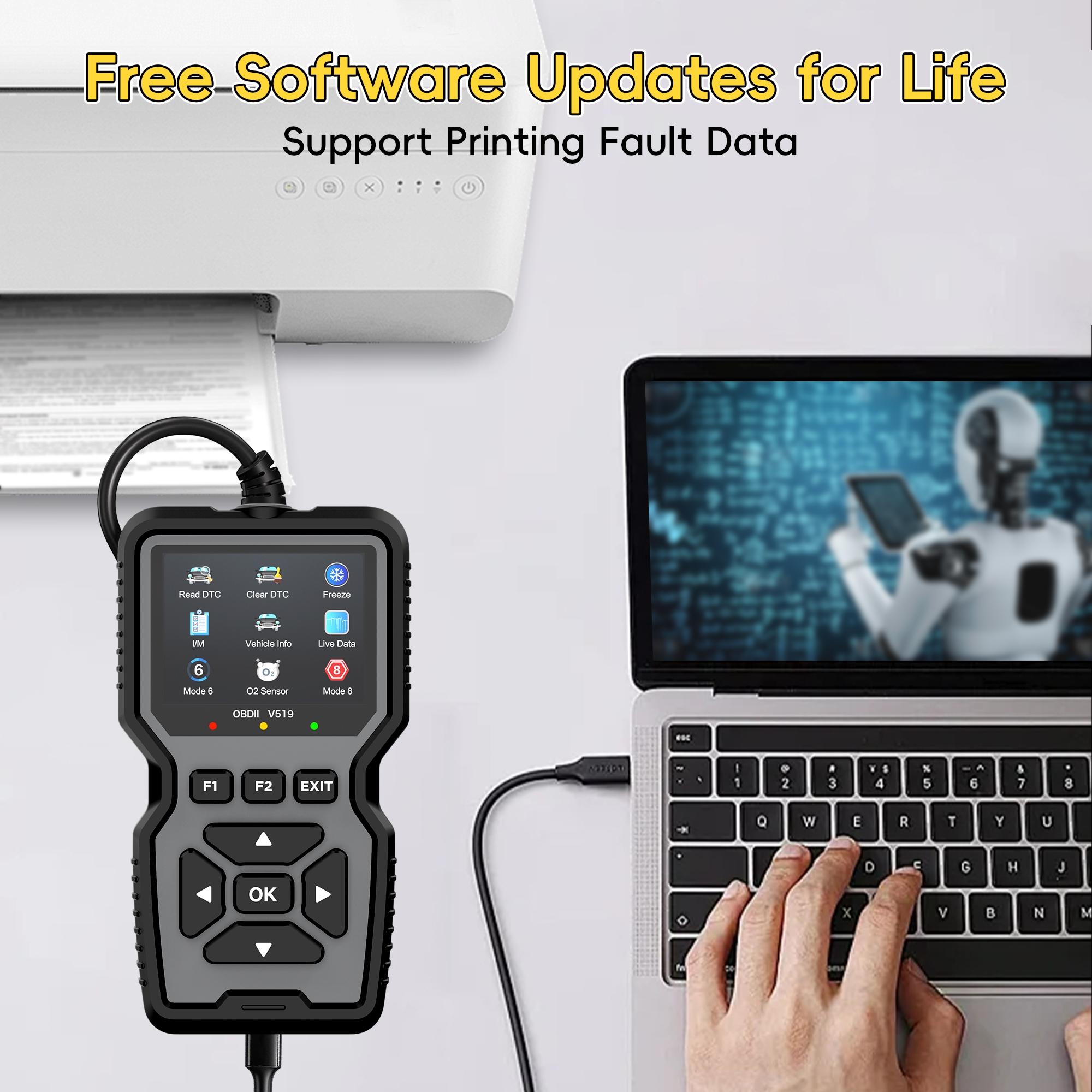 Obd2 Scanner Diagnostic Tool, Automotive Scan Tool, Engine Code Reader with Reset Function, I/m Preparation Test, Fits All Cars Made After 1996