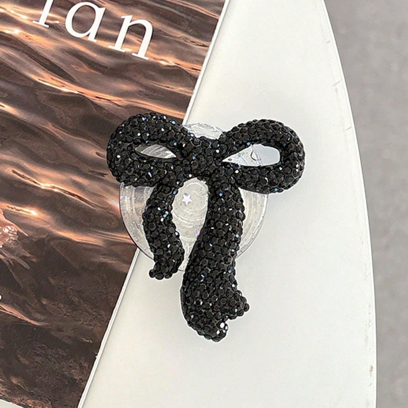 Bow Phone Grip Stand, Magnetic Grip, Creative Colorful Rhinestone Butterfly, Luxury Glue Ring Holder, Valentine's Day Gift