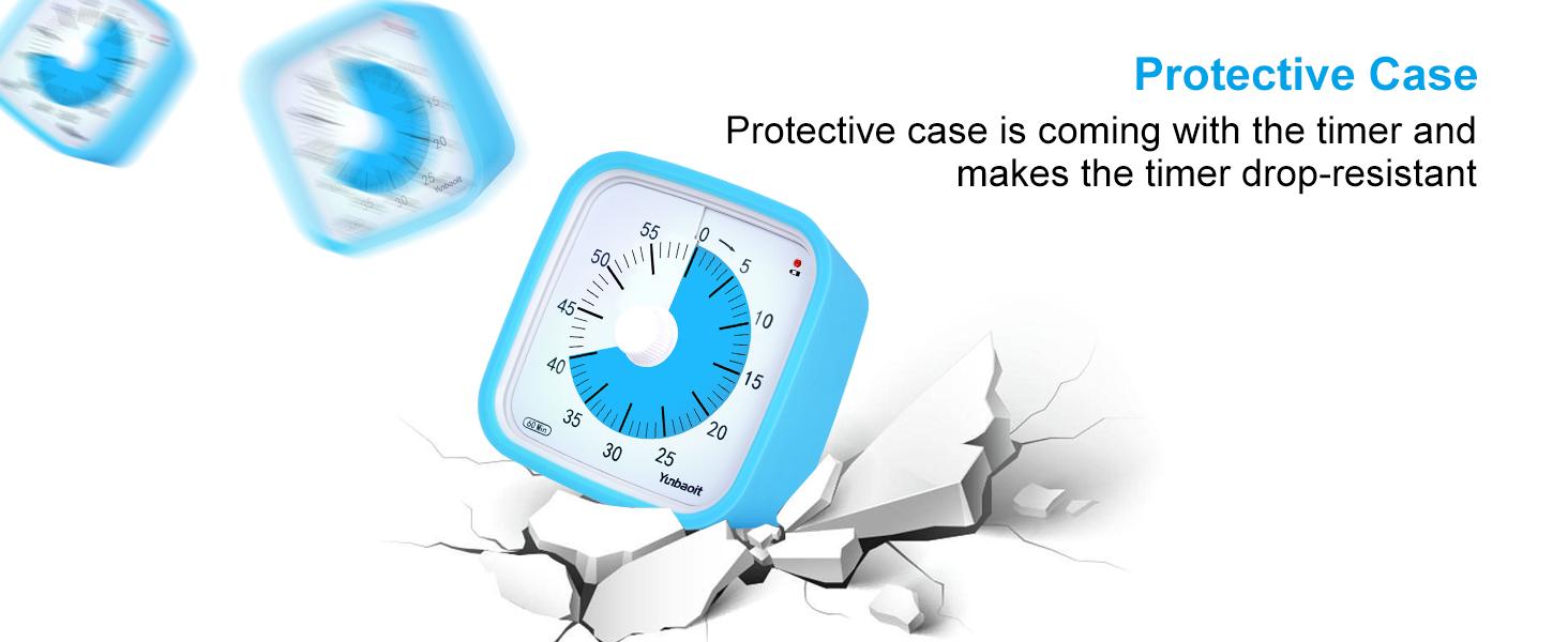 【mothersdaygift】Yunbaoit 60-Minute Visual Timer with Protective Case Silent Timer for All Ages & Abilities Low Power Indicator Light for Classroom Kitchen Office Thanksgiving Cooking Utensils Set