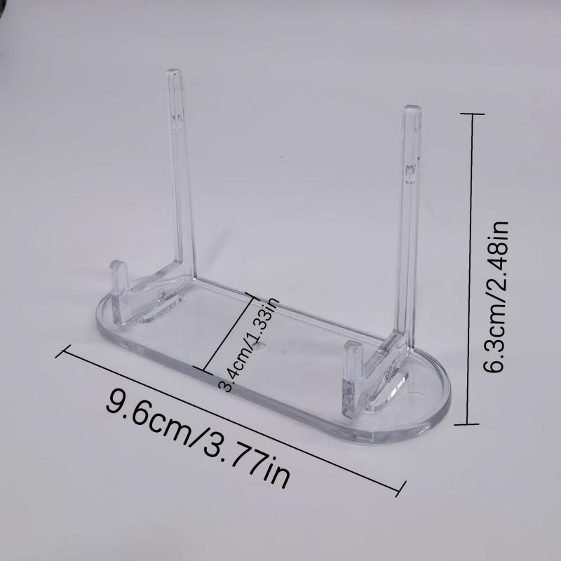 12-Piece Card Badge Display Storage Rack, Transparent Stand Desktop Organizer, Business Card Holder, Poker Deck Rack, Room Decoration Gift