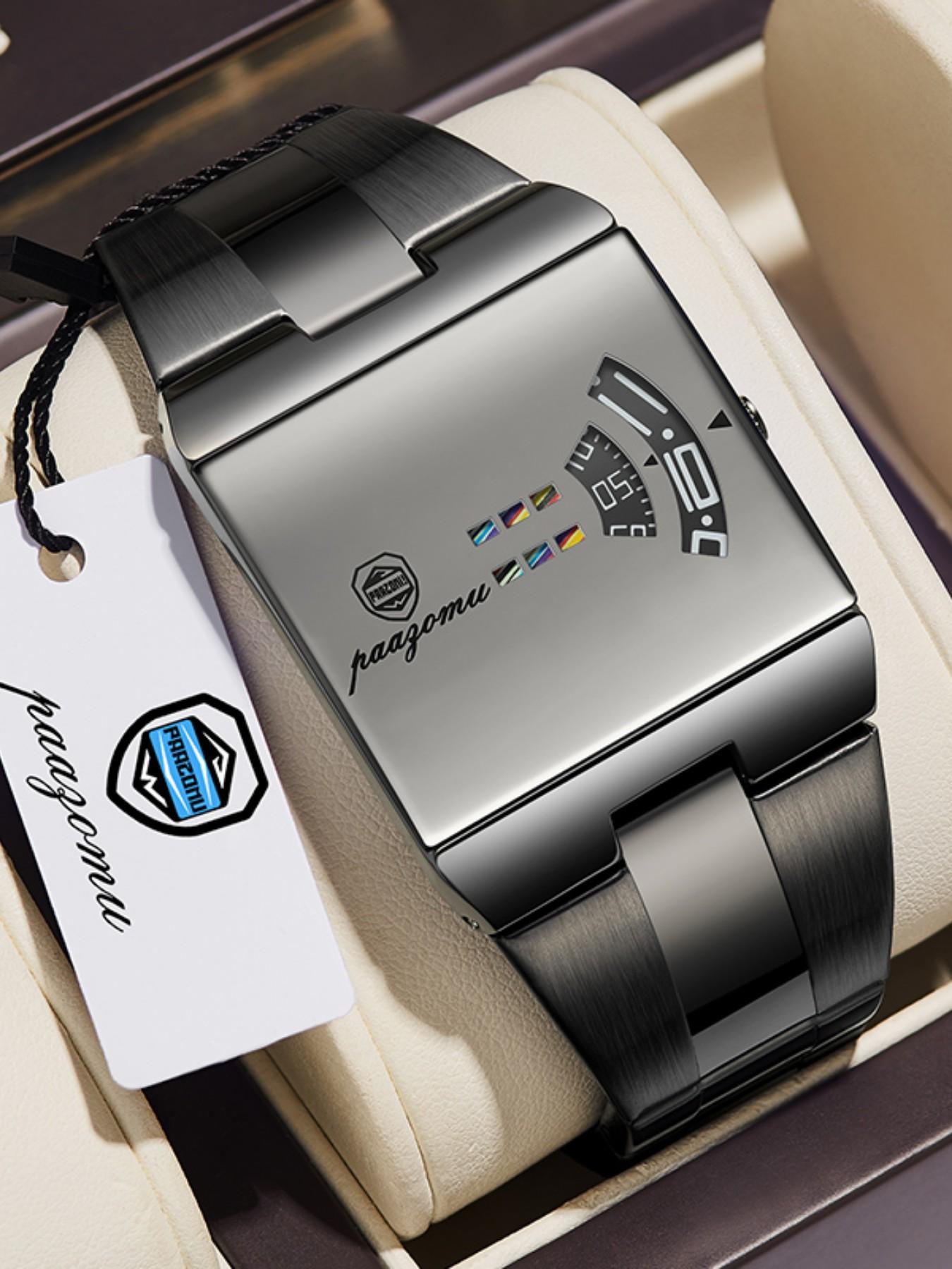 Luxury Fashion Men's Stainless Steel Strap Quartz Wrist Watch, Calendar Night Light, Leisure Business, Unisex Quartz Watch, Stylish and Durable, Analog Quartz Watch, Fashionable Wristwatch