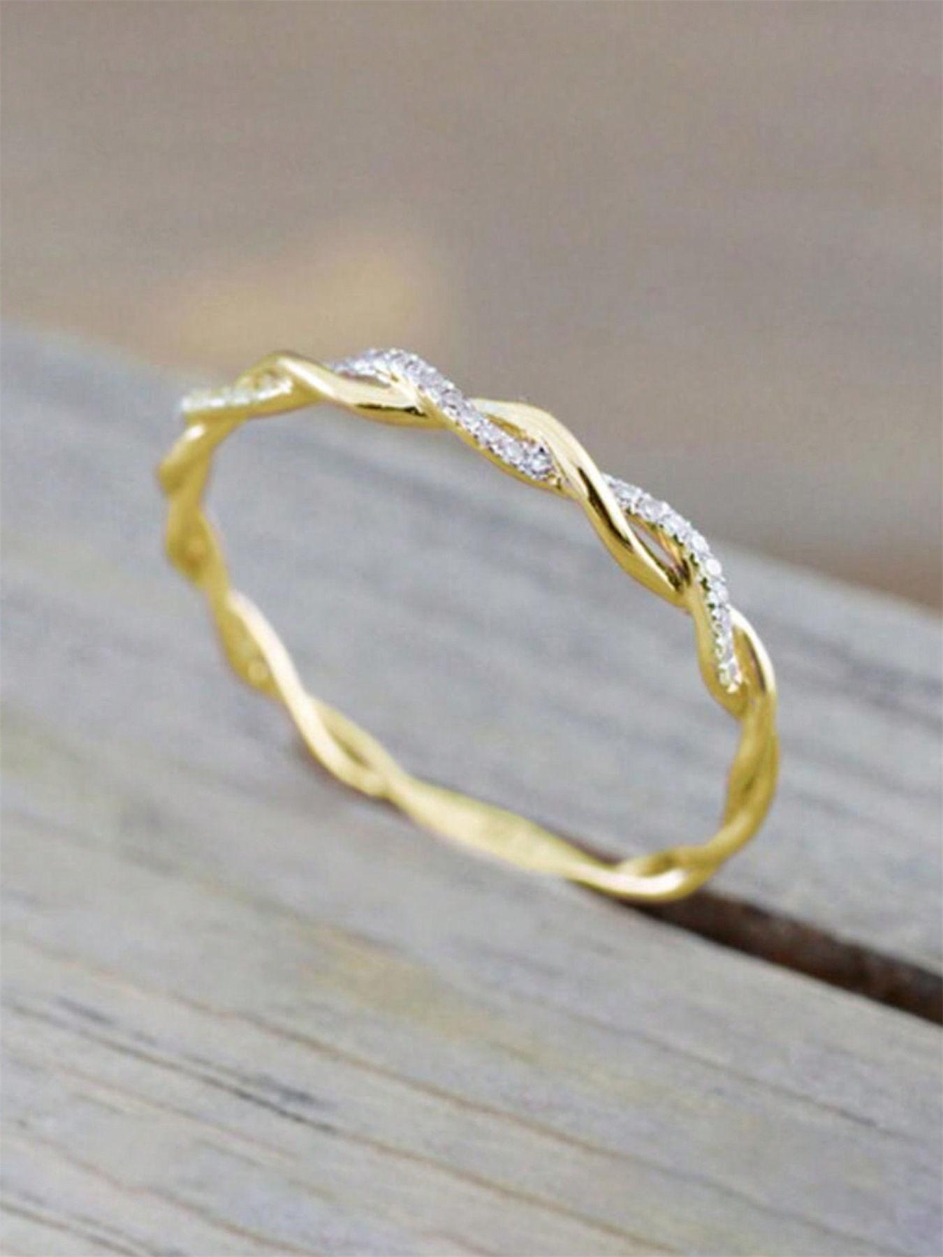Elegant Women's Zircon Ring, Synthetic Zircon Rings, Artificial Sparkling Zircon Inlay, Casual Copper Jewelry Gift for Wedding Party, All Season Fashion Accessory, Simple Design for Her