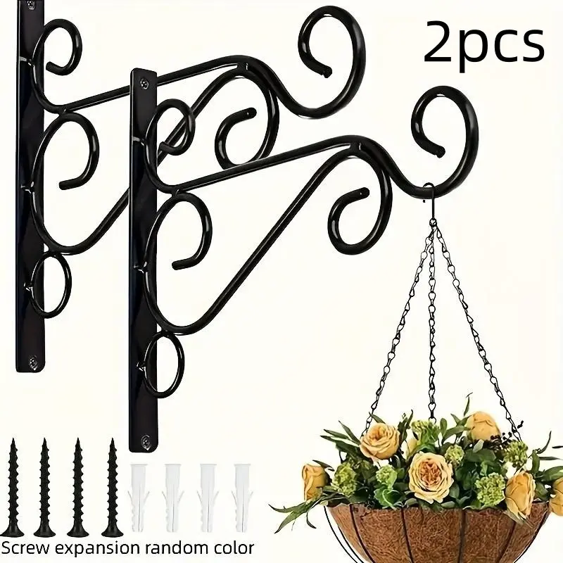 2 Pcs/4pcs Hanging Stands, Iron Plant Hooks Wall Mount, Flower Hangers for Home Garden Decor, Durable and Stylish