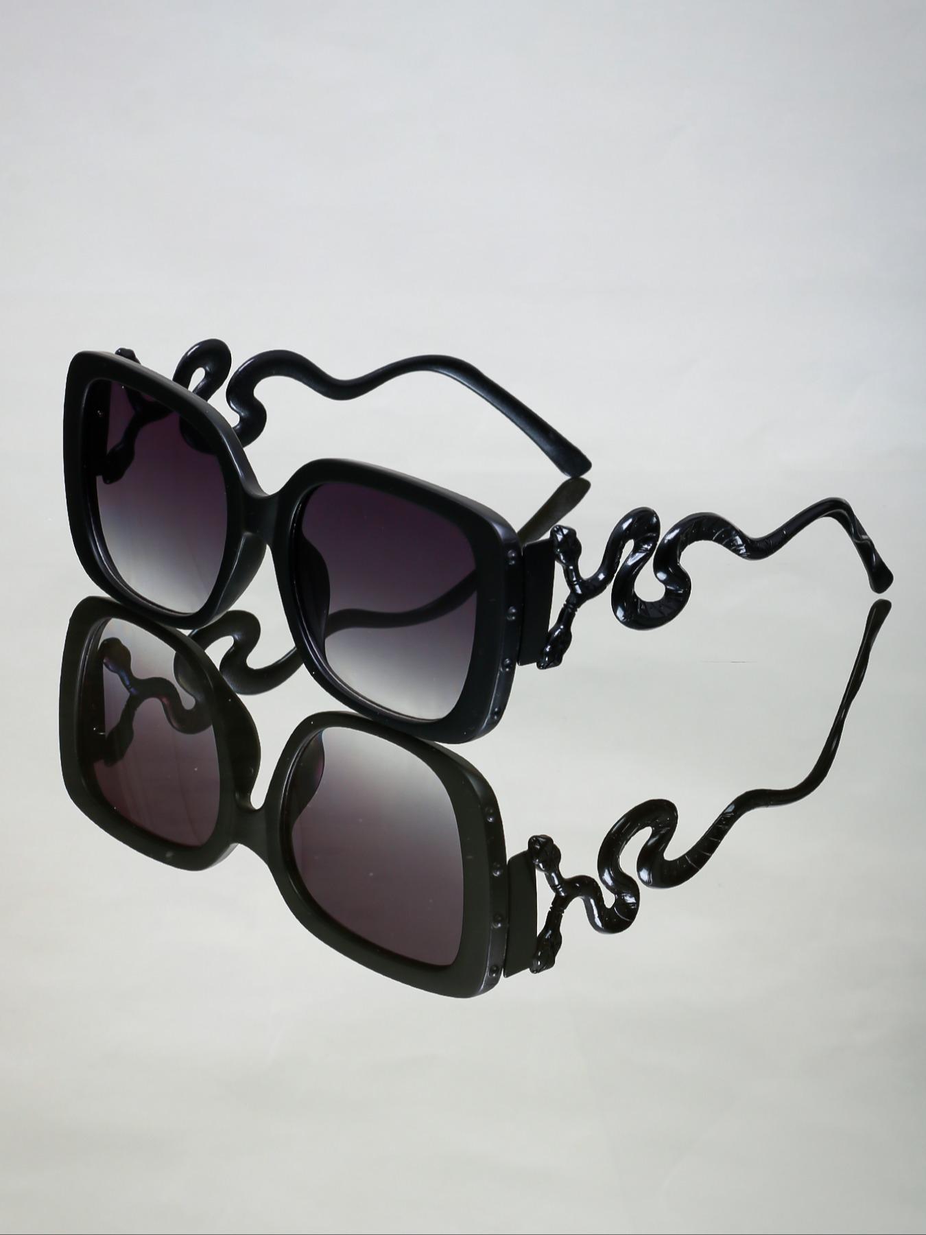 Punk Style Snake Design Sunglasses, Vintage Gothic Sunglasses for Everyday Use, Fashion Accessories for Outdoor Activities