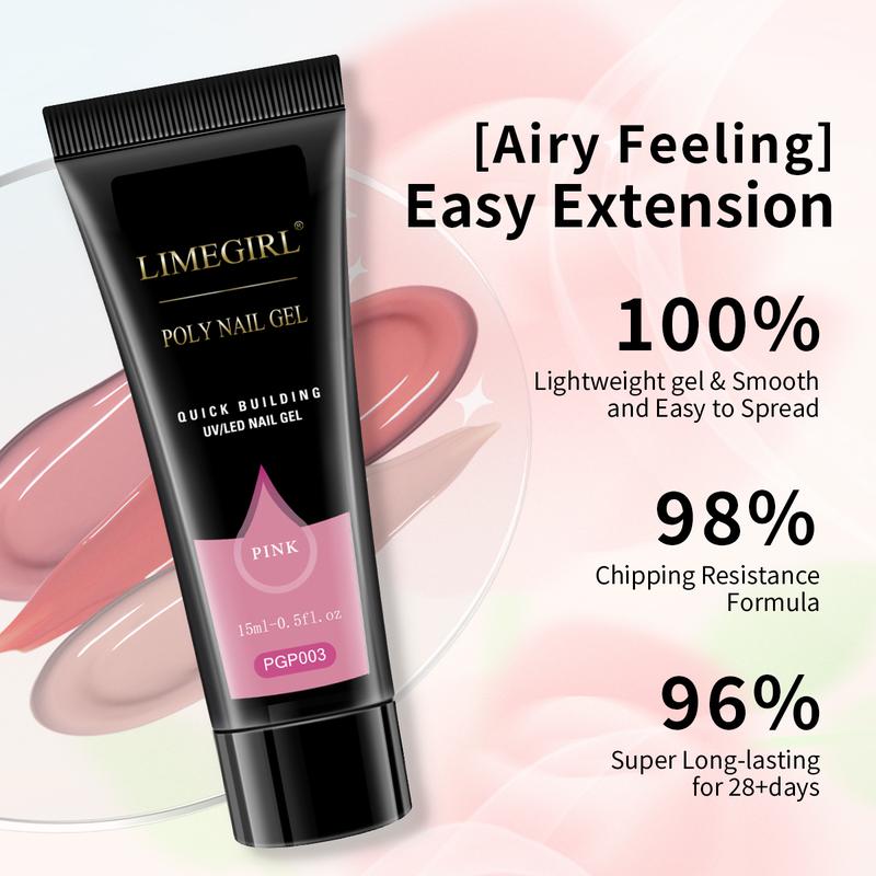 LIMEGIRL Gel Nail Polish Set with UV Lamp 35-Piece Classic Pink, White, Nude and Blue-Purple Gel Polish Set with Manicure Tools Suitable for All Seasons The Perfect Gift for Nail Enthusiasts