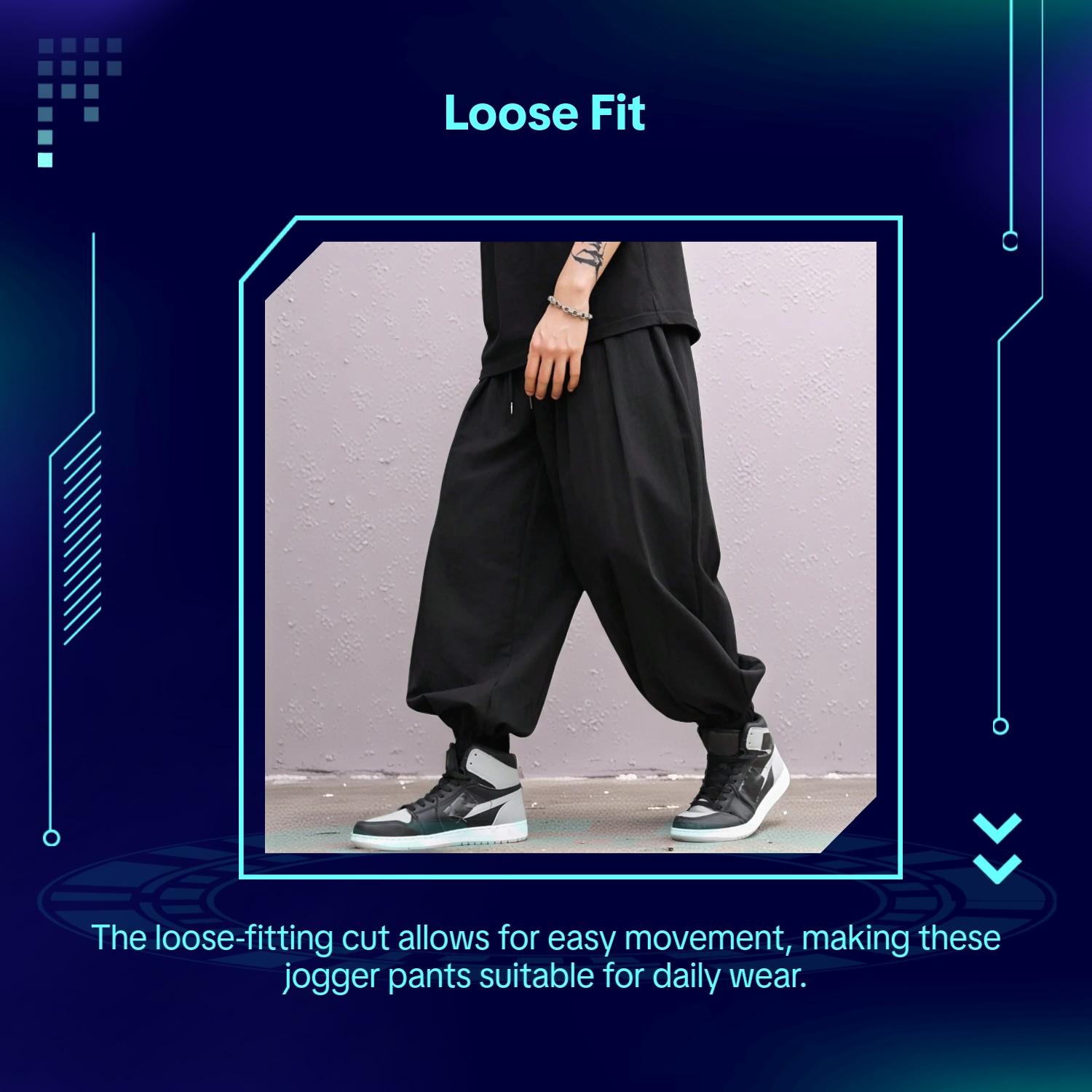 Men's Solid Color Drawstring Waist Pants, Loose Casual Comfy Breathable Pocket Jogger Pants for Spring & Fall, Fashion Men's Bottoms for Daily Wear