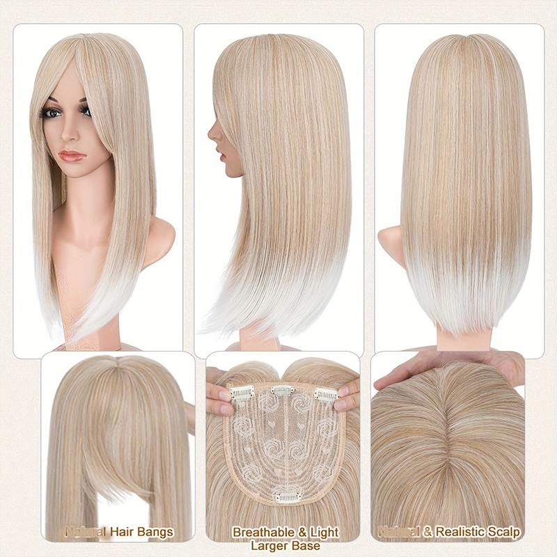 18inch Long Hair Toppers Clip In Hair Extensions Soft Straight Toppers Hair Pieces For Women