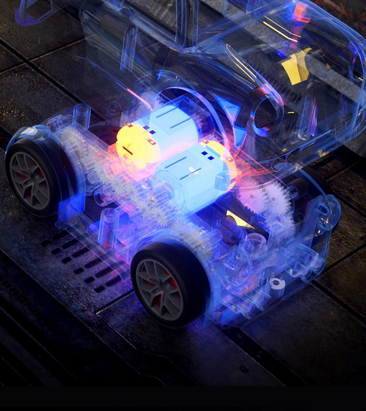 BRRRRT Smart Drift Car Upgrade Edition, customizable, remote-controlled drift car, equipped with magnetic accessories for quick swapping, includes interchangeable tires, features light and sound effects, perfect Christmas gift for adults and children.