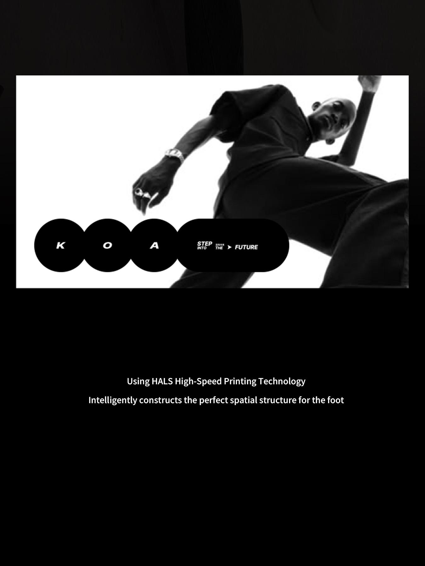 KOA 3D Printed Sneakers KUI2.0 – Futurism for Athletic Trendy Street Style, Casual & Urban Commuting, Shoe for Men & Women, Cut-Out Design, Fashionable Less-Than-Ankle Design, All-Season Wear, TPU Material Comfort