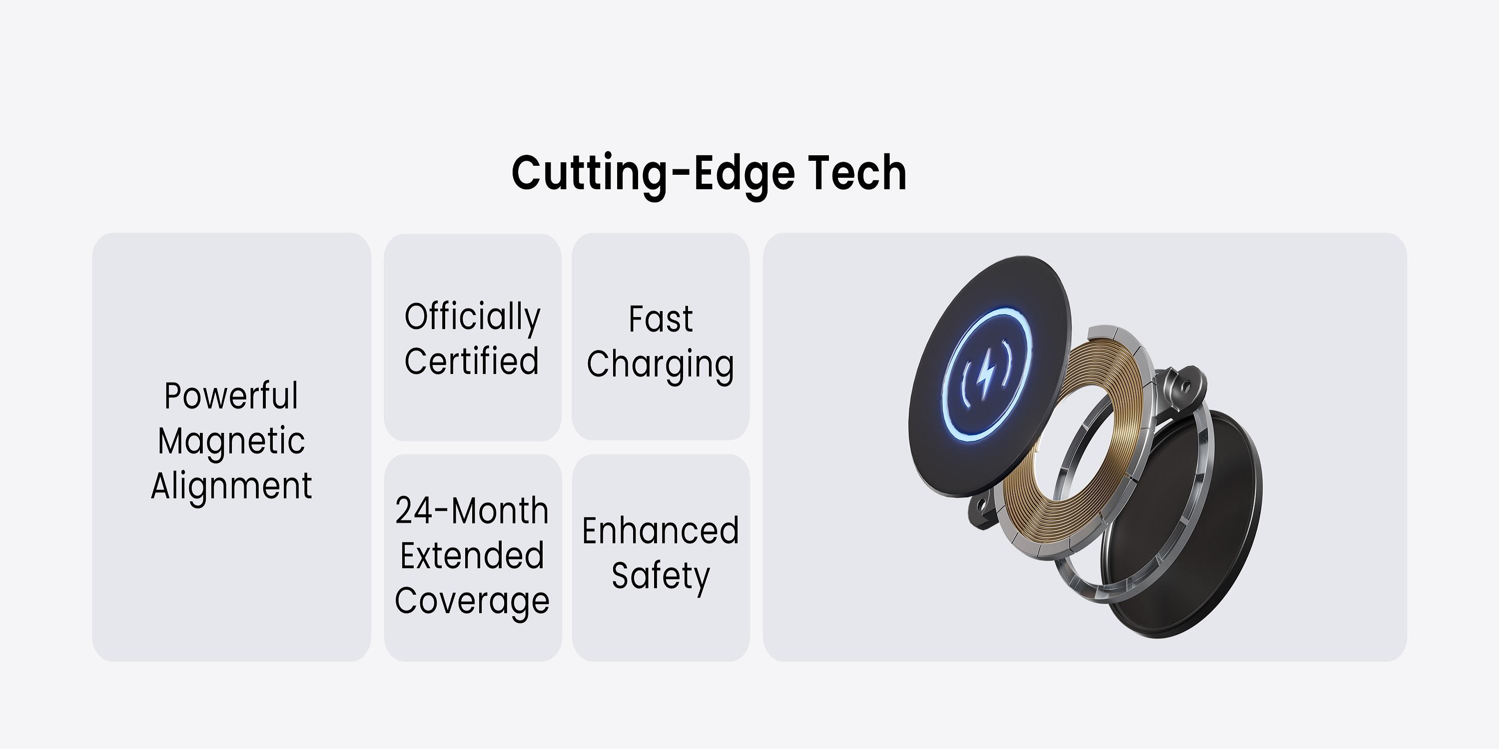 Grimtron Biometric Safe with LED Clock (Doj Certified)with 2-in-1 Watch & Phone Wireless Charging, BacklitKeypad, LED Light, Desk Nightstand Auto Pop-up Unlock(0.23 cu.ft.) Version 2.0