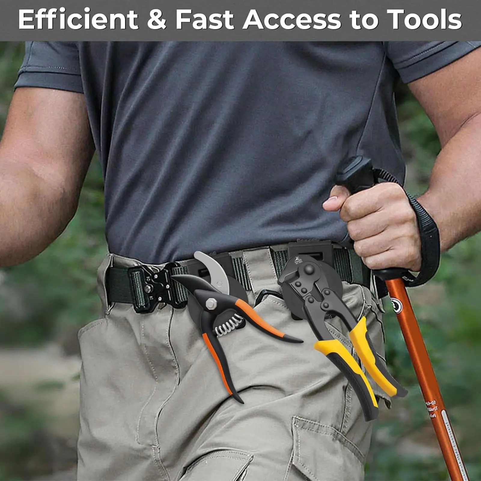 Tool Holster Belt Clip Quick Access Magnetic Tool Holder Easy Transportation Non-Slip Strong Magnetic Belt Clip Hardware Holder Black