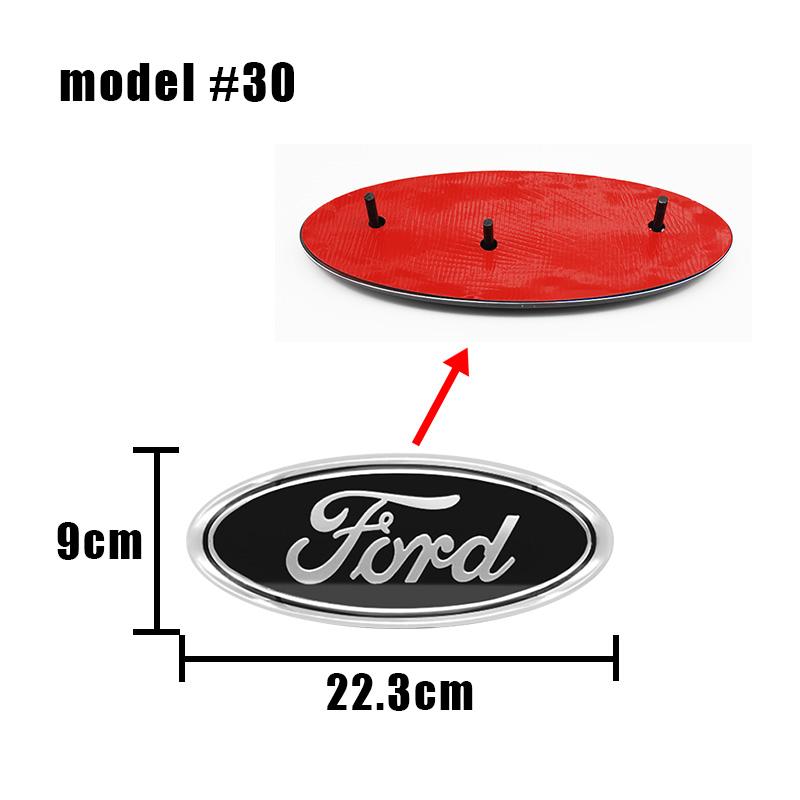 22.3cm 14.5cm Car Styling Logo Front Grille Emblem Rear Trunk Badge Accessories For Ford Mondeo MK2 MK4 F150 F250 F250 GT GT500 Decal For Cars