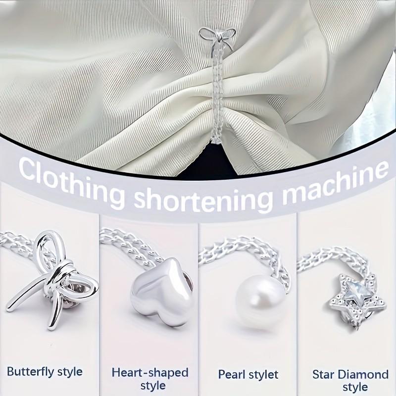 Adjustable Cuff Clips Set of 6, No Sewing Required, Detachable Durable Fabric Fasteners, Ideal for Shirts & Jeans, Stylish Clothing Accessories