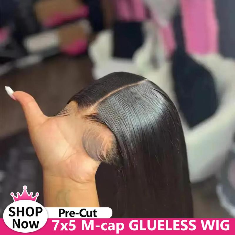 Bling Hair Wear and Go Glueless Human Hair Wigs Pre-cut Lace 7x5 Body Wave/Straight/Deep Wave Human Hair Wigs For Women Ready To Wear TikTokShopBlackFriday