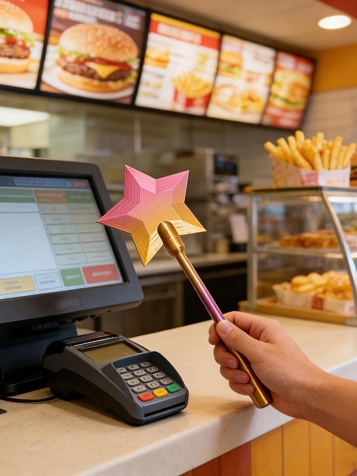 1pc 3D Printed Wand Tap to Pay, Tap to Pay Wand, Starlight Wands, Magical Star Wands Contactless Payment Card Holder, Suitable Scenarios for Card Payment，Birthday Gifts, for Family and Friends, Valentine's Day Gifts