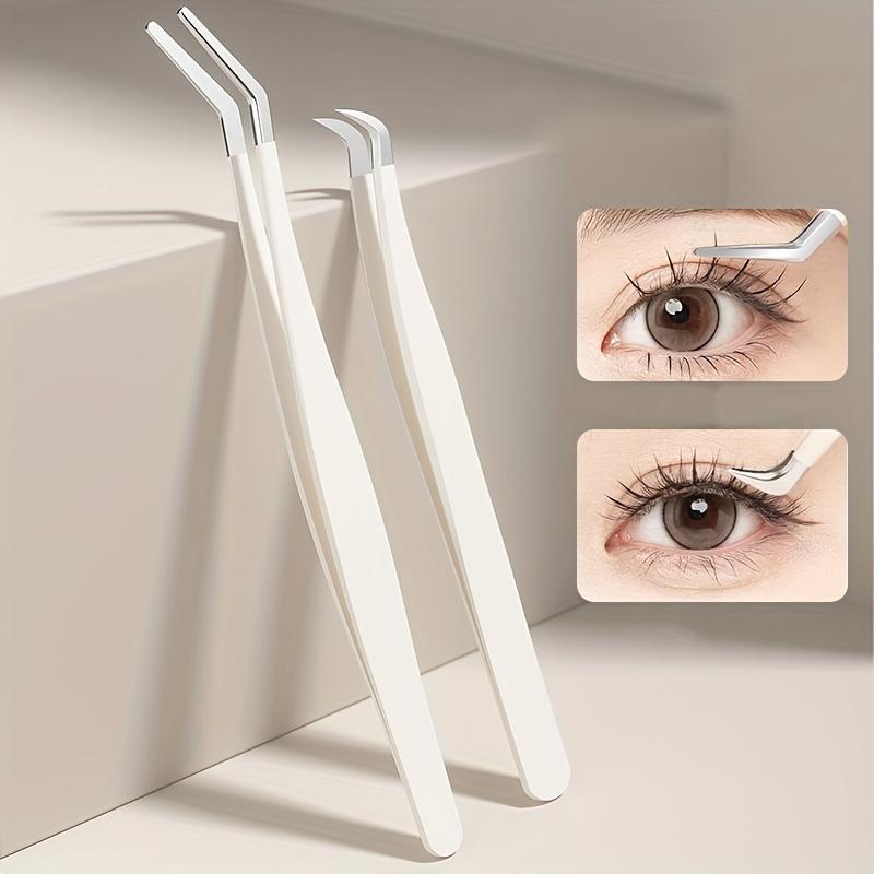 1pc Eyelash Applicator Tool DIY Lash Tweezers Curved Eyelash Tweezers For Easy Lashes Application And Removal
