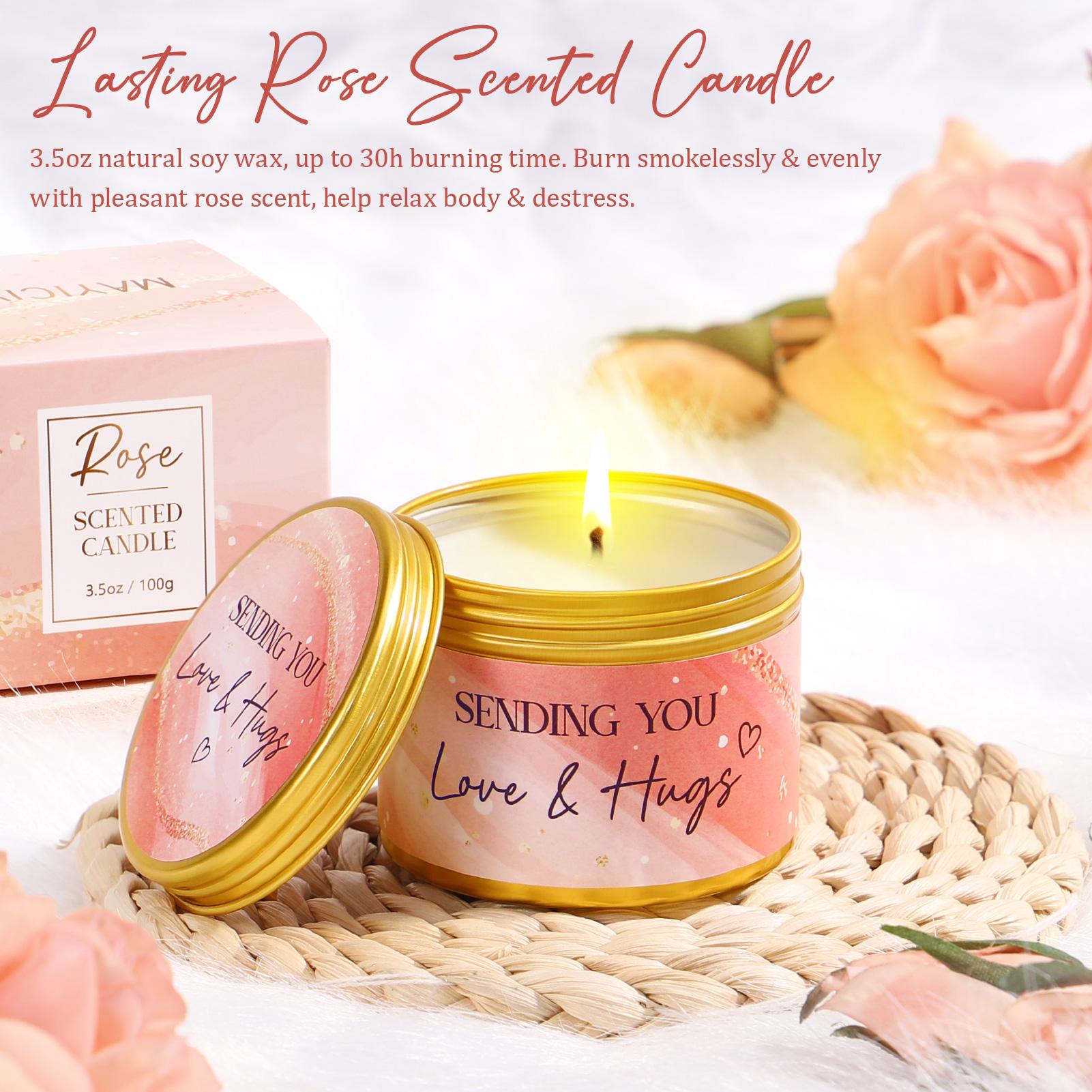 Relaxation Gifts Basket for Women, Rose Relaxing Get Well Soon Spa Gifts with Luxury Blanket, Christmas Mother's Day Birthday Anniversary Thoughtful Gifts for Mom Wife Girlfriend Friend Sister Grandma Teacher Nurse Her