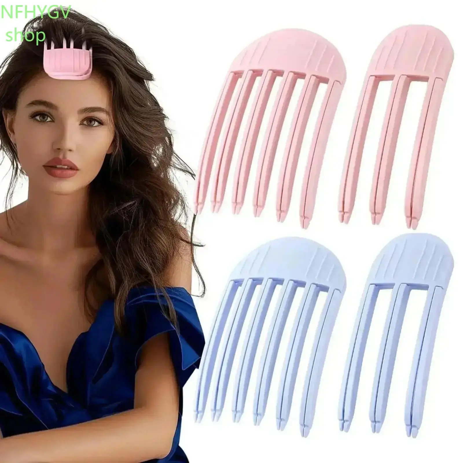 2Pcs Non‑Slip Root Volumizing Hair Clips For Women, Fluffy Bangs Lift Styling Barrettes, Salon‑Grade Hair Accessories For Daily Hairstyling & Makeup