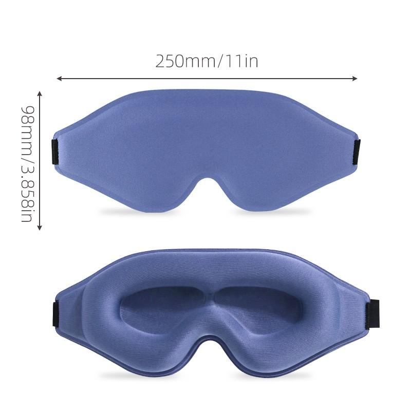Sleep eye mask suitable for side sleepers, men and women, sleep light-blocking eye mask, 3D contoured cup sleep eye mask, soft and breathable sleep eye mask, with adjustable elastic strap, ideal for travel use