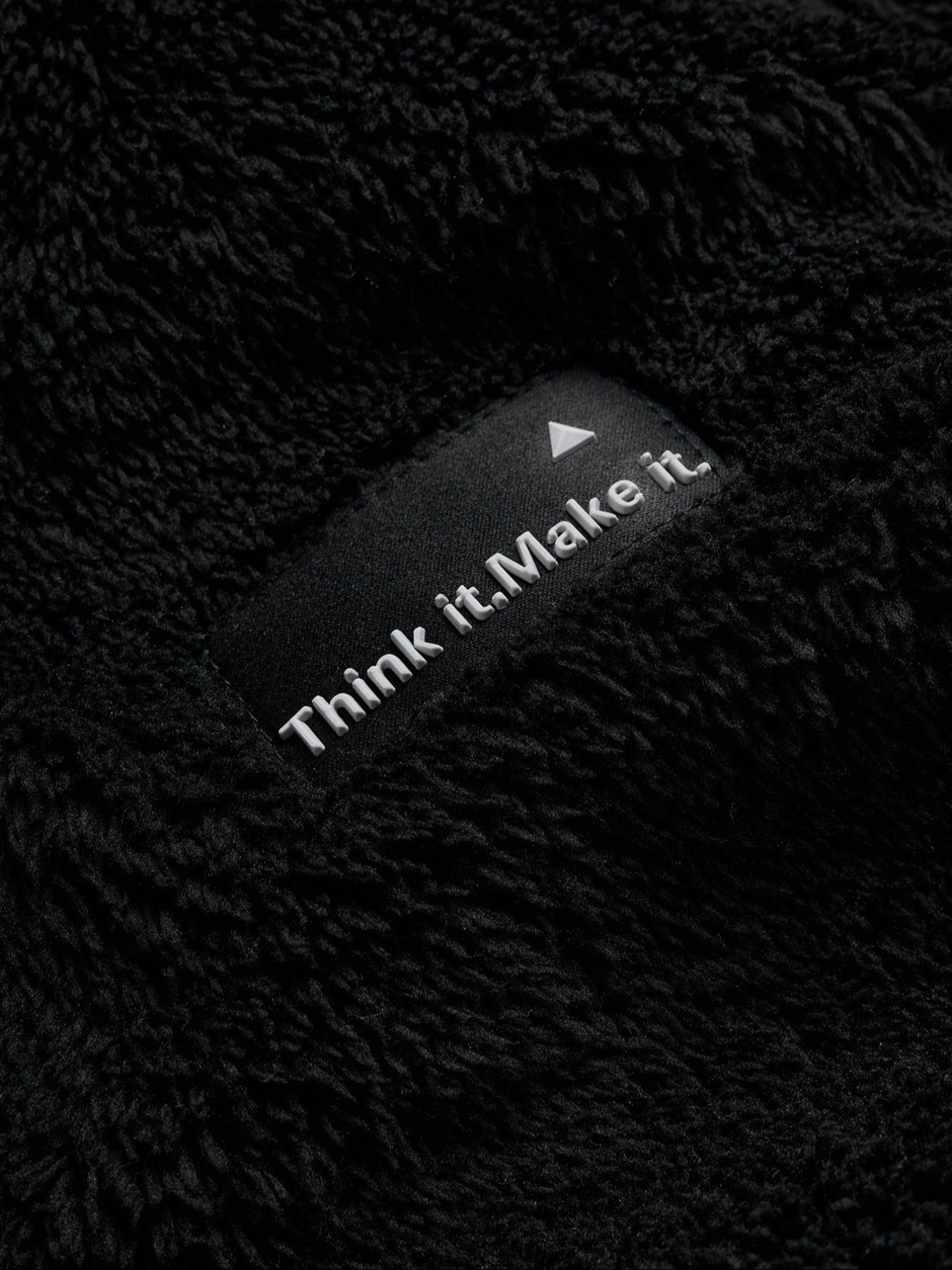 Abstract Pattern Fleece Zip - Up Jacket, Cozy Streetwear Outfit, Trendy TikTok Must - Have, Coats