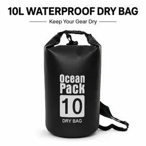 10L Waterproof Dry Bag Roll Top PVC Outdoor Backpack For Kayaking Beach Camping Hiking Swimming Travel