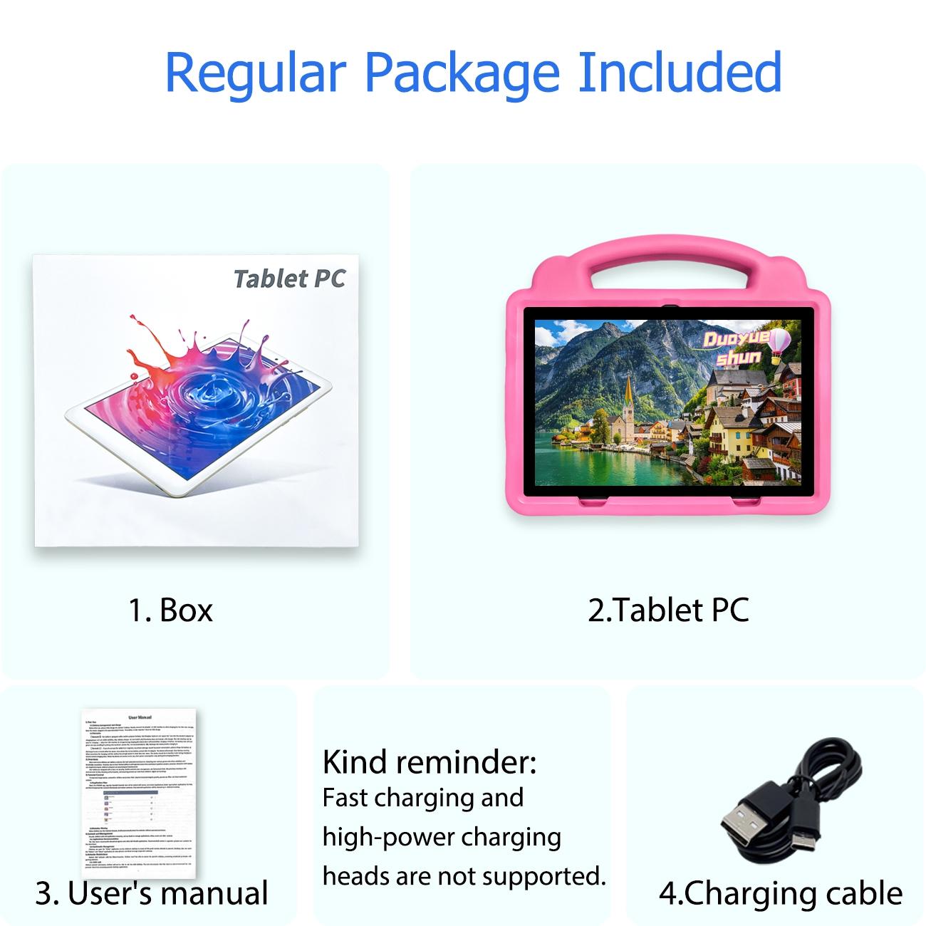 New Year Gift Surprise Android Tablet PC, 10.1 Inch Kids Learning Tablet with Parental Control, Dual Camera, 1280x800 IPS Display, Best Christmas Gift