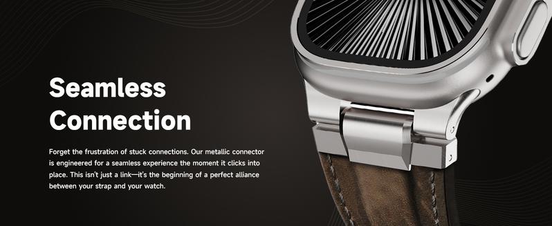 GRAZYGRASS Pathfinder Rugged Premium Leather Watch Band  [WATCH NOT INCLUDE] for Smartwatch 44/45/46/49mm Adjustable Fit & Durable Metal Clasp for Men Tang buckle Watch Strap for Watch Series 11 10 9 8 7 6 5 4 3 2 1 SE Wearable