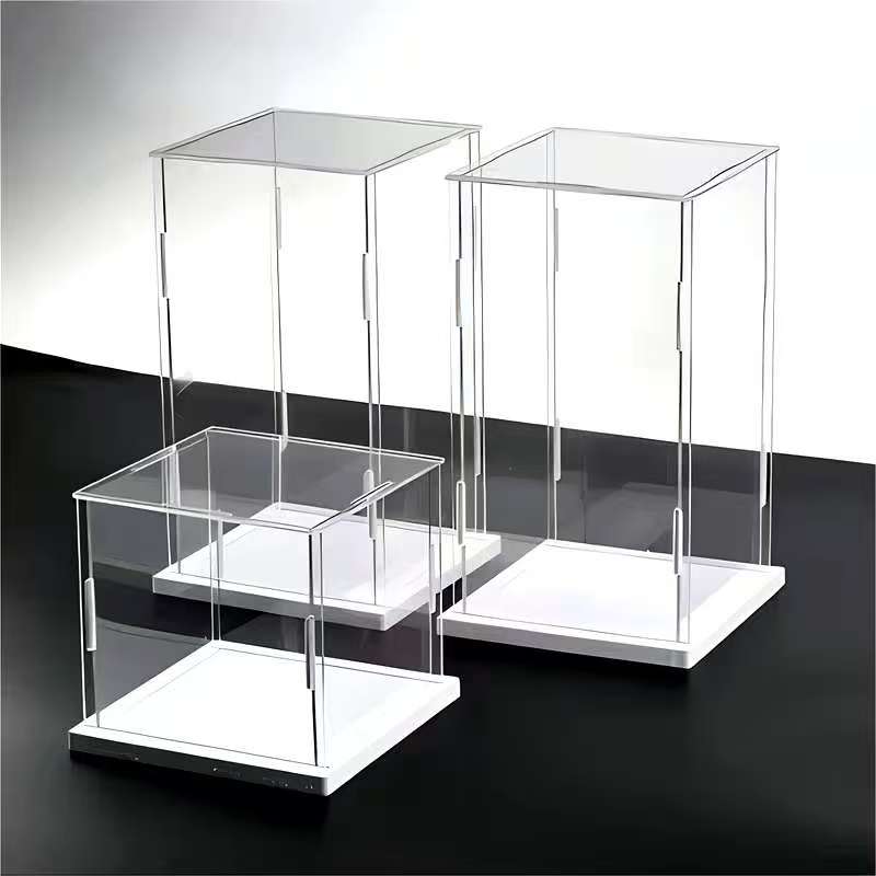 Transparent Acrylic Display Case, Stackable Doll Box, Figurine, Vertical Assembly Stand, Base, Pop Character Dustproof Storage, Collectible Figurines