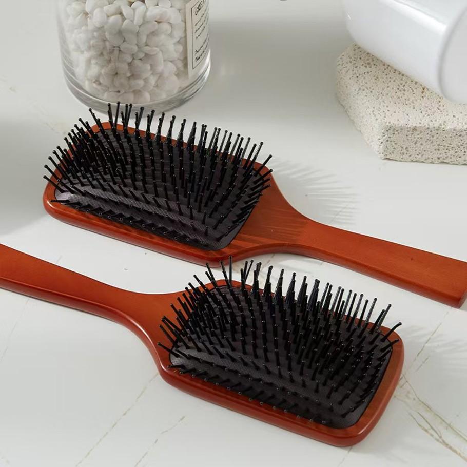 Wooden Massage Comb for Home Use, Anti-Static Hair Brush, Long Hair Detangler, Lustrous Hair Care Tool, Natural Wood Material
