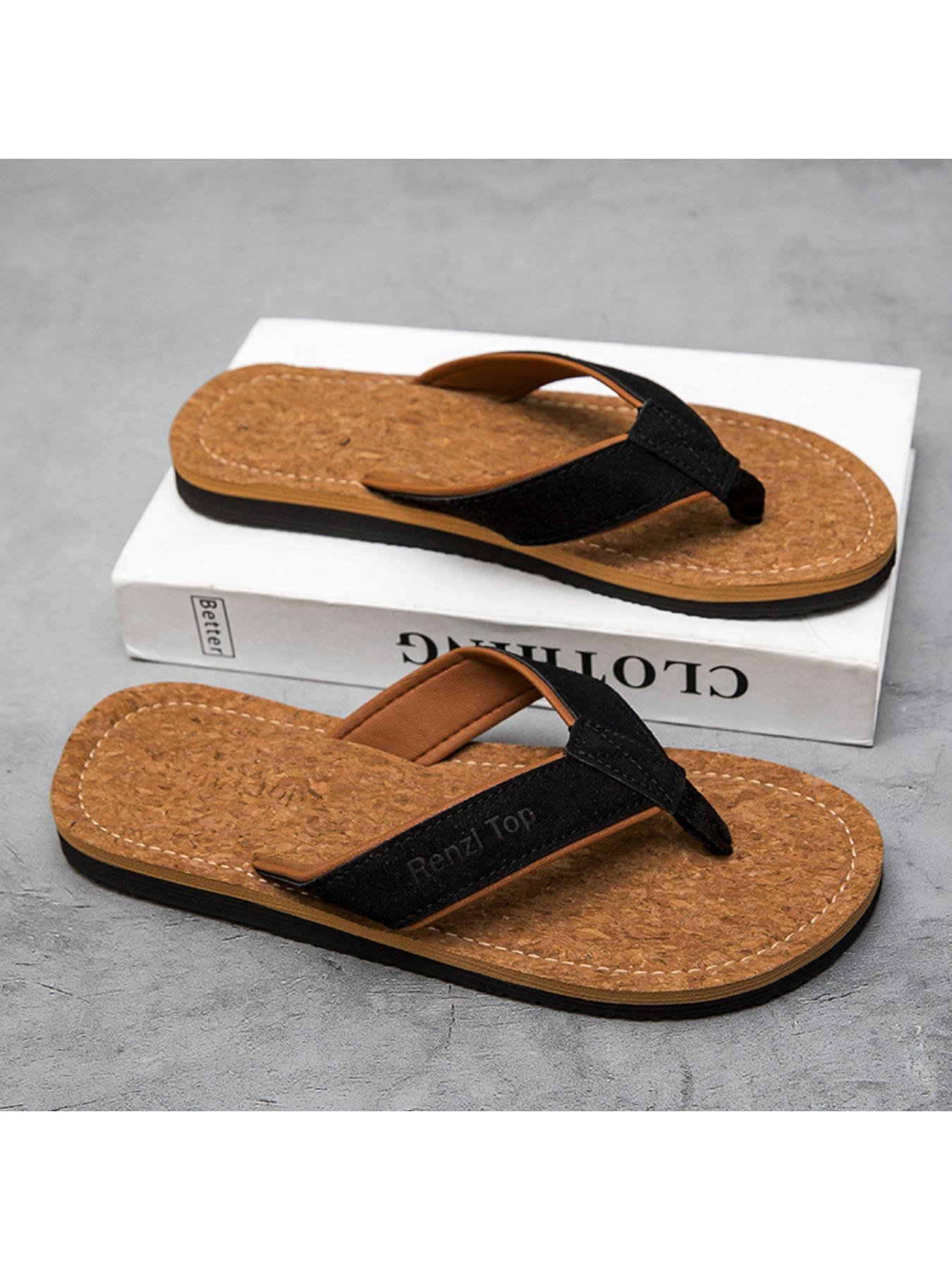 Summer Men's Sandals, Casual Y-Strap Eva Slippers, Lightweight Outdoor Beach Shoes, Indoor Home Footwear, Comfortable and Stylish