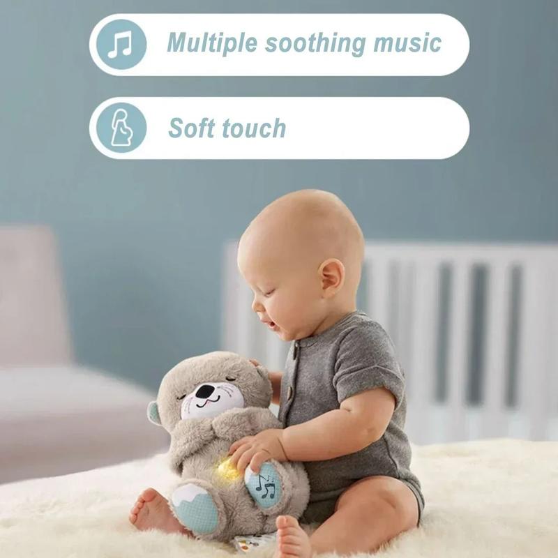 ACCE Stress Relief Koala Breathing Plush Toy, Calming StuffedAnimal with Music Lights & Rhythmic Breathing Action, Sleep Aid Doll, Musical Light Up