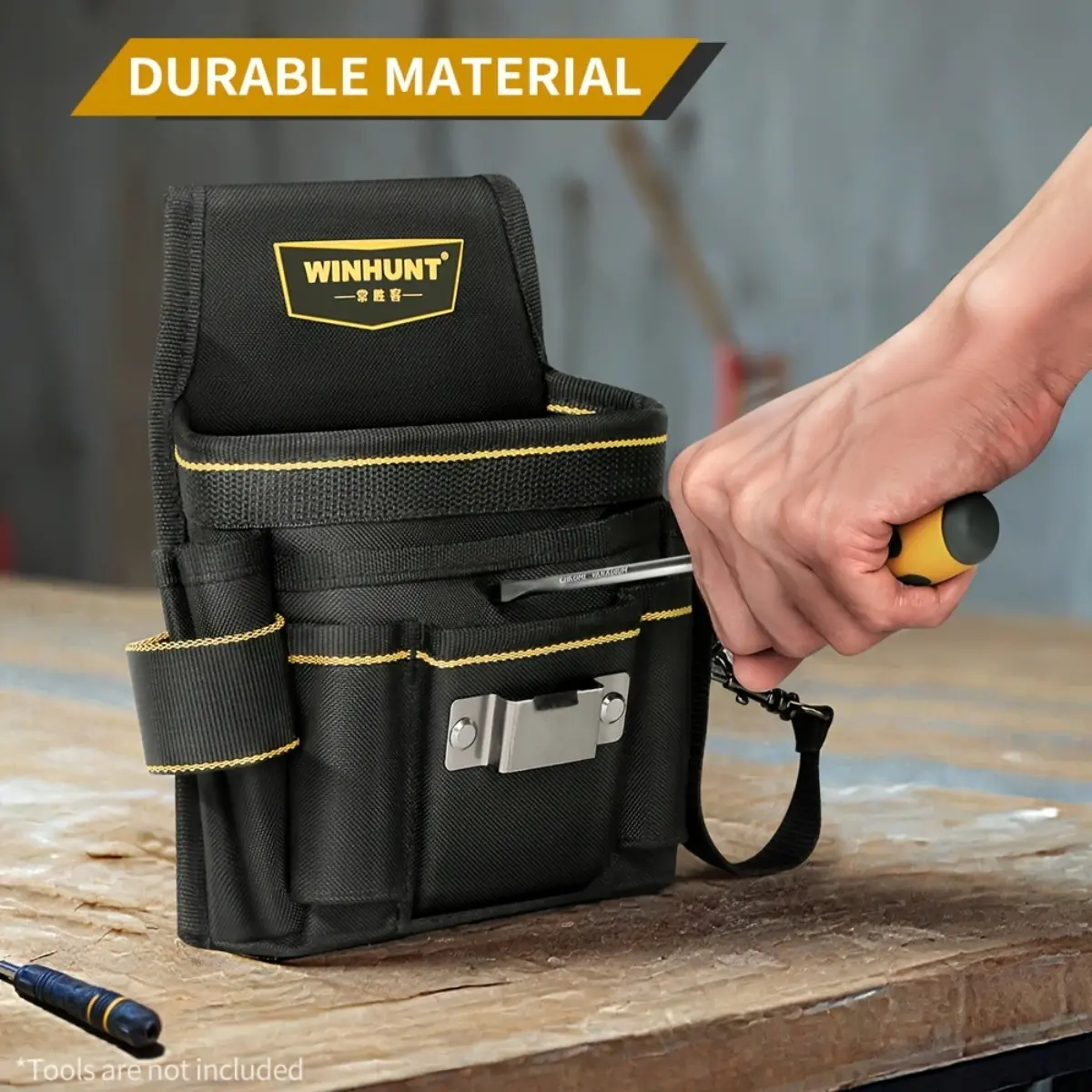 3-in-1 Tool Belt Set, Detachable Tool Pouch with Durable Material and Compact Storage, Portable Organizer for Gardening, Electrical Work, Woodworking, Repairs, Construction, Garage, Workshop and Home Use