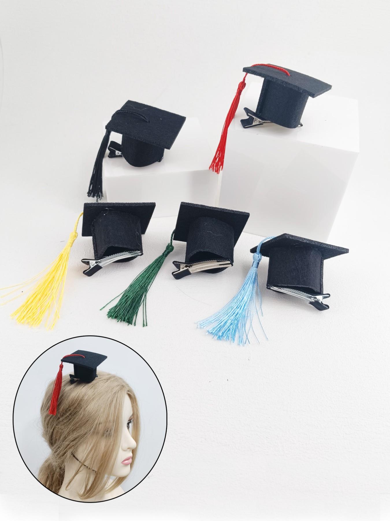 2pcs Bachelor Hat Hair Clips, Cute Small Hair Accessories, Graduation Season Headwear, Perfect Graduation Gifts